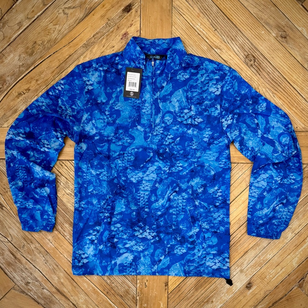 Brand New SCALES Royal Camo 1/4 Zip Jacket